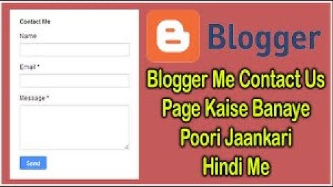 How to Create Contact us Form in Blogger |Create a Contact us Page on Blogger and link to Navigation
