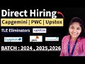 Direct Freshers Hiring | Freshers hiring 2024 2025 2026 eligible | Fullstack | Java | SE roles |
