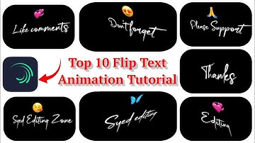 Top 10+💥😲 Flip Layer Text Effects | Alight motion Text Animation Effects