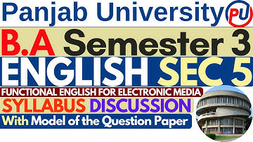 English SEC 3rd Semester | Functional English for Electronic Media | SEC English Semester 3 Syllabus