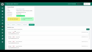 Digital Florists: Business Notifications Invoice and Statement Logging