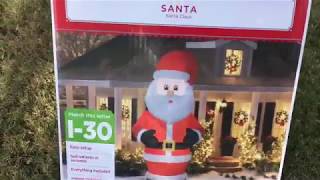 Unboxing on 2017 10ft Inflatable Santa from Walmart