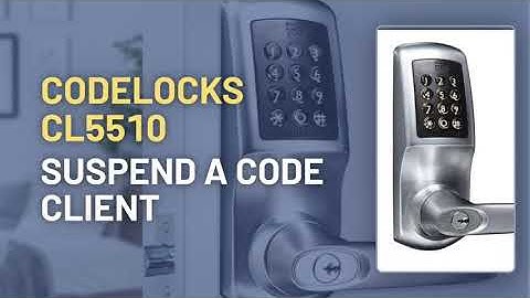 CodeLocks CL5510: Suspend a Code Client