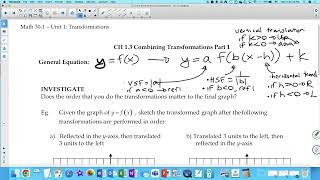 Math 30-1 Combining Transformations