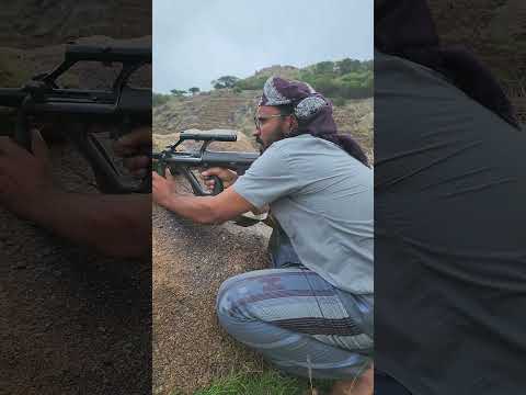 كيف يتم وزن سلاح النمساوي الشتاير وضرب على الواقع