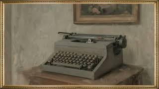 Vintage Typewriter Still Life 4K Frame TV Art Dark Academia Writer Decor Cozyland Prints