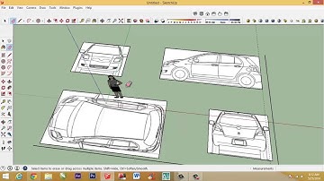 How to make car with sketchup - Setting car blueprint