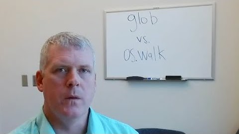 Python glob vs os.walk