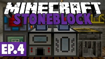 Minecraft StoneBlock - Storage Scanner & Ore Processing! #4 [Modded Questing Survival]