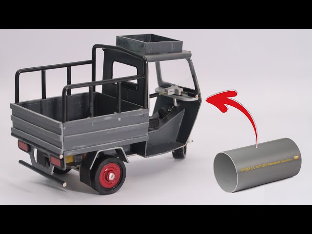 how to make a goods carrier vehicle using PVC pipe class=