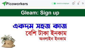 Gleam: Sign up | Picoworkers | Online income Tutorial