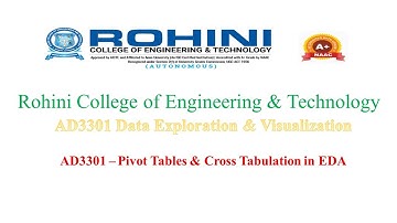 AD3301 - Pivot Tables & Cross Tabulation in EDA