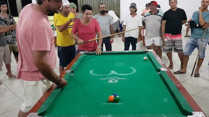 Baianinho de Mauá X Fabióla, final do torneio de sinuca de São