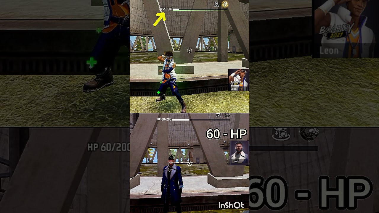 leon vs Ford ability test free fire 💯😱 