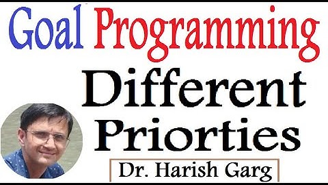 Goal Programming with different Priorities