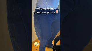 Motorcycle Jeans With Built-In Reusable Airbags! 👖💨 #Airbagjeans #Technology