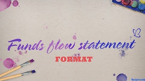 Funds flow statement format explain in Tamil