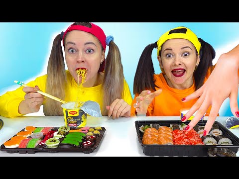Gummy food VS real food challenge! by Yum Yum