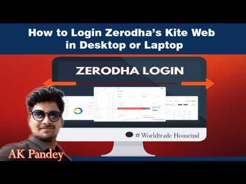 How to login Zerodha's kite web in Desktop or Laptop and How to navigate this.