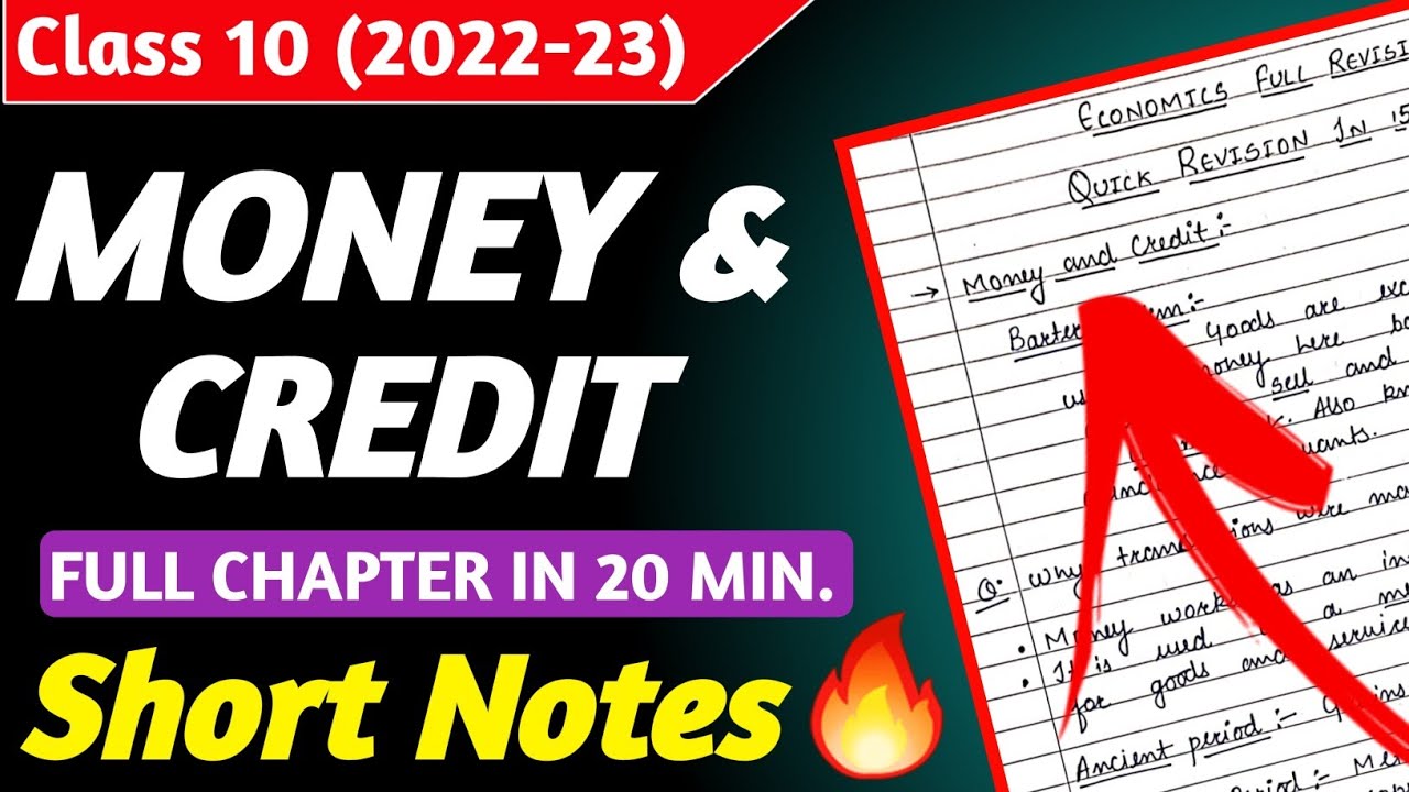 short answer questions money and credit class 10