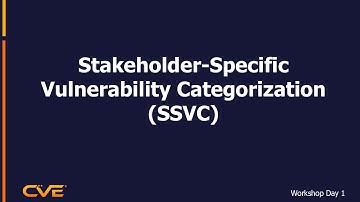 Stakeholder-Specific Vulnerability Categorization (SSVC)