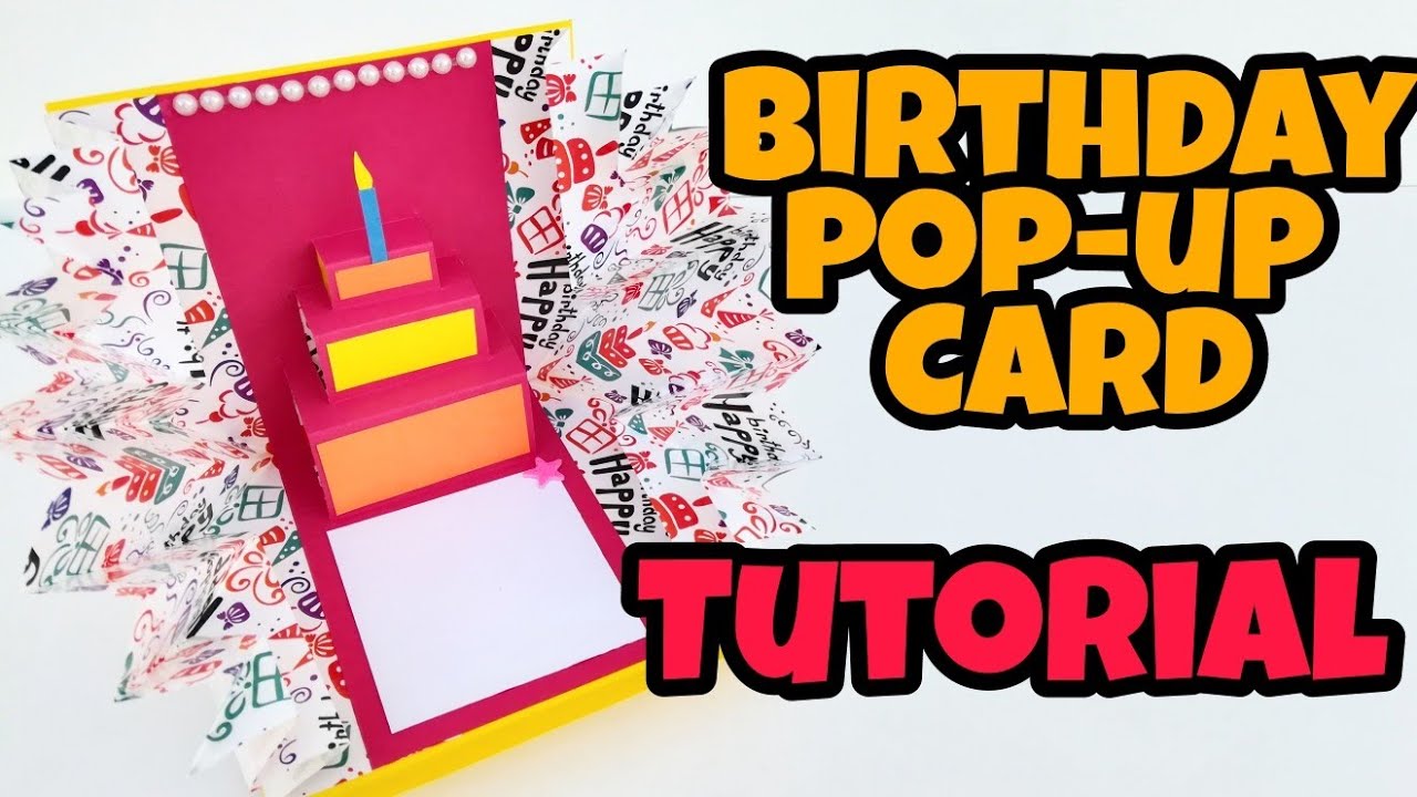 DIY Cake pop up card for birthday | Easy 3D card DIY | Easy Birthday ...