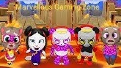 TAG WITH RYAN VS CAT RUNNER VS HERO DASH VS GOLD RUN STRAWBERRY ROCK PANDA TOM FUNNY LAVA FALLS