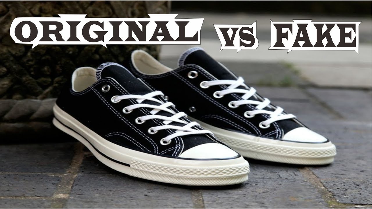 Converse Chuck Taylor 70s Low Black White Original \u0026 Fake - YouTube