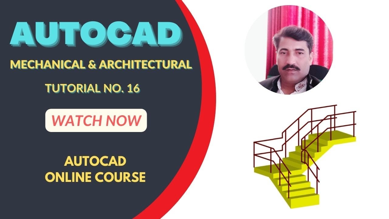 #AutoCAD 3D | #Lesson No.16 | #How To Make Stair | #auutocad Online Course