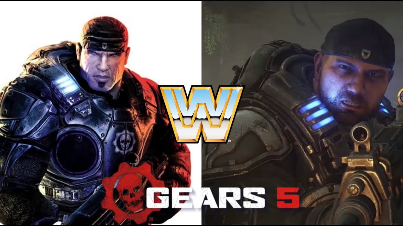 Gears 5 Marcus Fenix and Batista Marcus Gameplay (featuring WWE 2K Batista match)