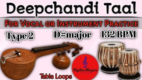 Deepchandi Taal Loop | Type 2 | For Vocal or Instrument Practice #tabla_loops #rhythm_manjari