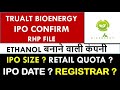 TRUALT BIOENERGY LIMITED IPO RHP File | IPO Latest News | Ethanol Company IPO | Mainboard Next Week