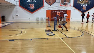 Hang Dribble , Push Crossover , In & Out Into Left Hand Layup 😳😳