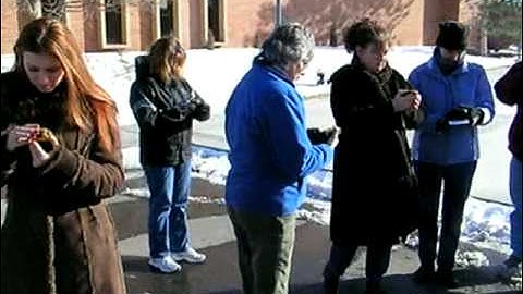 Collecting GPS tracks and waypoints during GIS-GPS workshop at Mesa State College