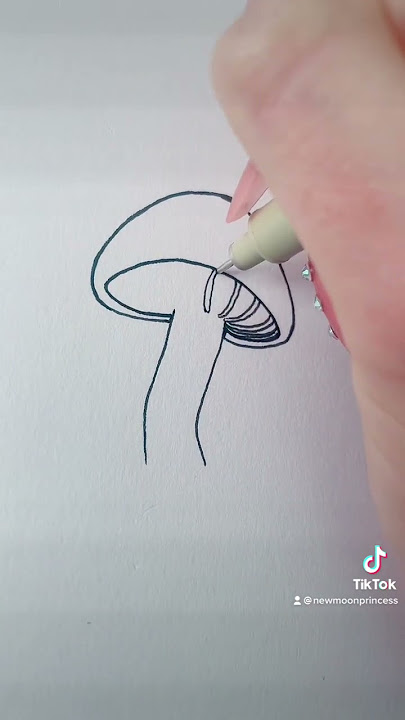 How to draw a cute mushroom tutorial