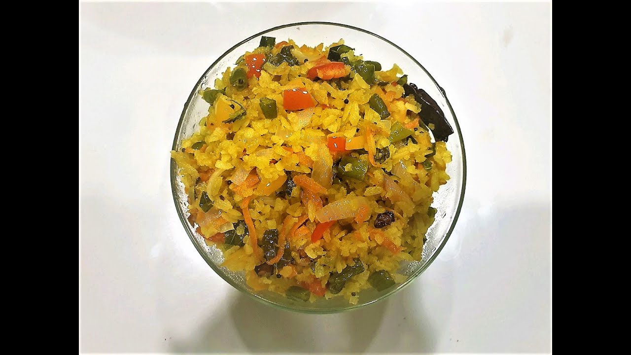 Mixed Vegetable Poha Recipe || Scroll Recipe || 01/08 | scroll recipe
