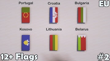 ✔️ Minecraft 1.19 : 10+ Europe Country Flags Banner Designs (Tutorial) [ Part-2 ]