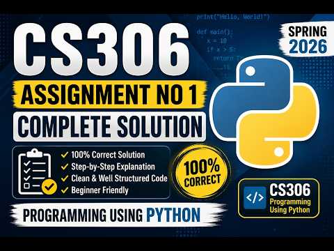 CS306 Assignment No 1 Complete Solution | Programming Using Python ...