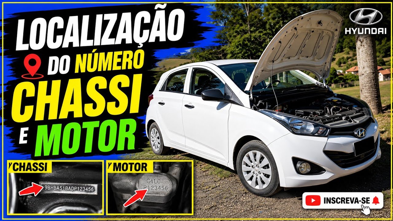 Hyundai HB20: Onde Fica o Número do Motor e Chassi? (1.0 e 1.6) DE 2012 ...