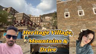 Travel vlog - ๐ง๏ธ Abha Vlog Day 2 ๐ธ๐ฆ | Rijal Almaa Rain, Hailstorm & Shamsan Castle Adventure โก๐
