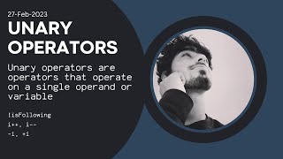 Java tutorial - Unary operators in Java in Kashmiri Language - Online lecture