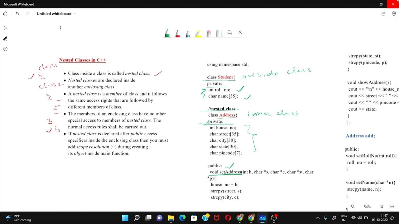 Nested Classes in C++ - YouTube