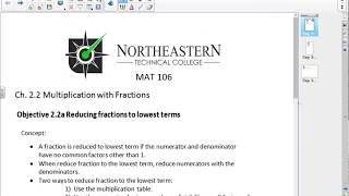 106  2.2 Multiplication with Fractions