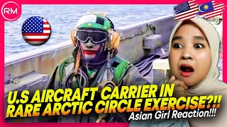 ASIAN GIRL REACT TO U.S AIRCRAFT CARRIER IN RARE ARCTIC CIRCLE EXERCISE?! AMAZING!!