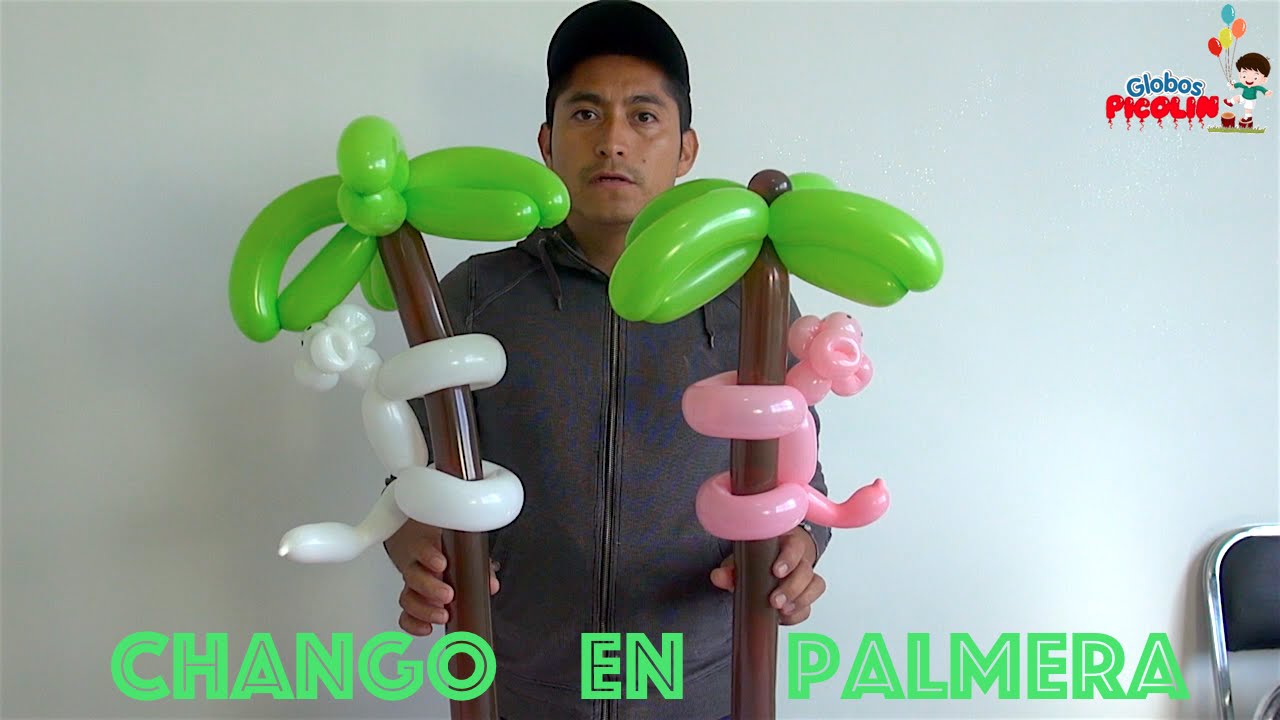 Como hacer un changuito en su palmera con globos 260 # 57