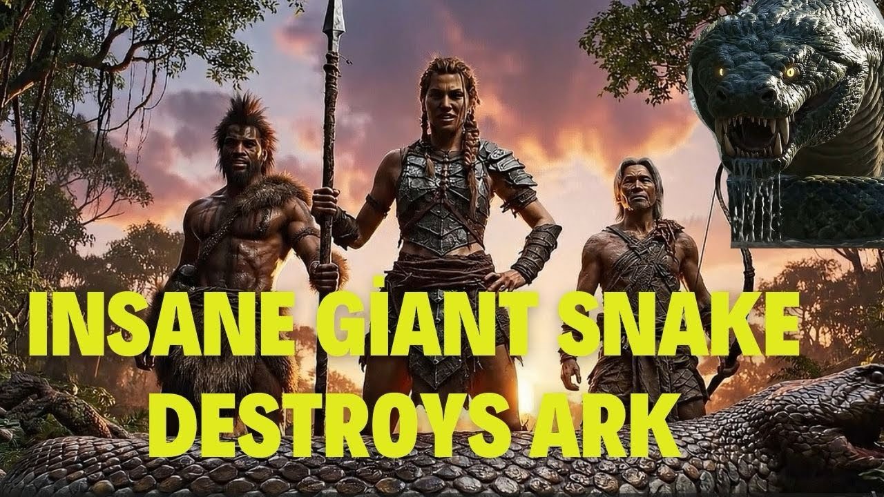 Безумная гигантская змея уничтожает Ковчег! Эпическое приручение и битва с модом Gigantophis от M...