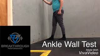 Wall Test for Ankle Mobility