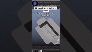 Donut Box 3D model in Maya