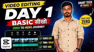 Mobile Video Editing Kaise Sikhe? | Day 1 Basic Editing Tutorial 🔥