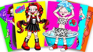 LILY LOVEBRAIDS's TWIN SISTER and RORY REDCAPE - Poppy Playtime 5 | Sticker Book DIY